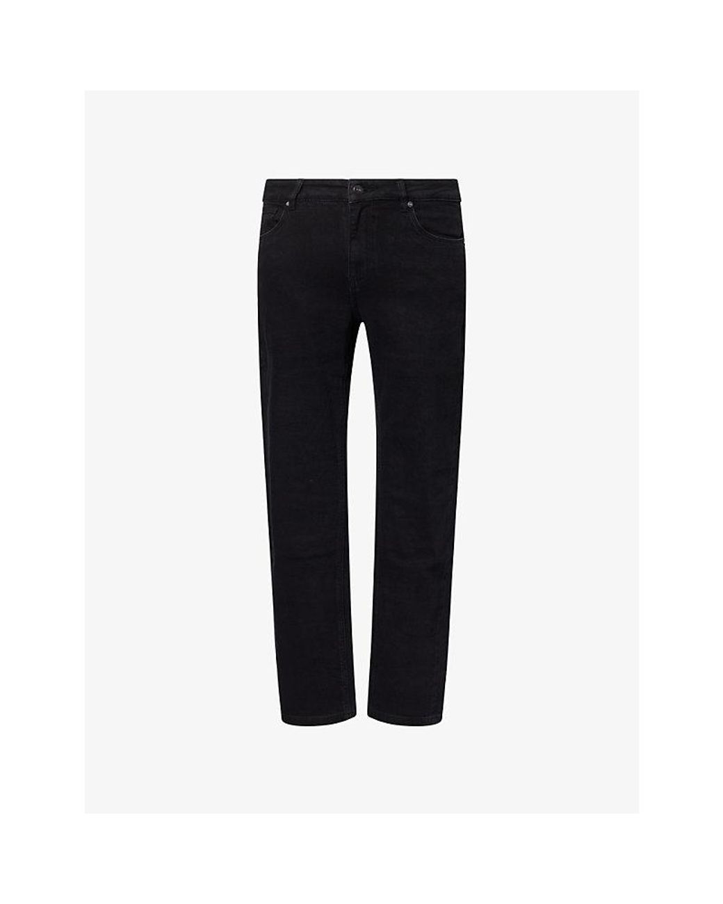 Arne Black Relaxed-Fit Straight-Leg Denim Jeans for men