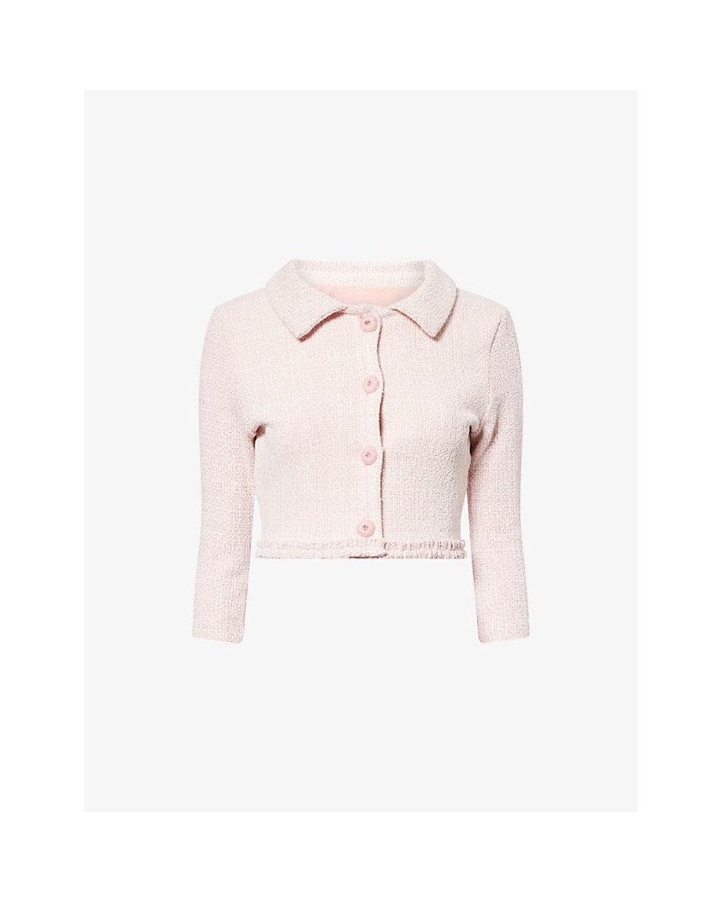 Devon Windsor Pink Brielle Cropped Woven Jacket