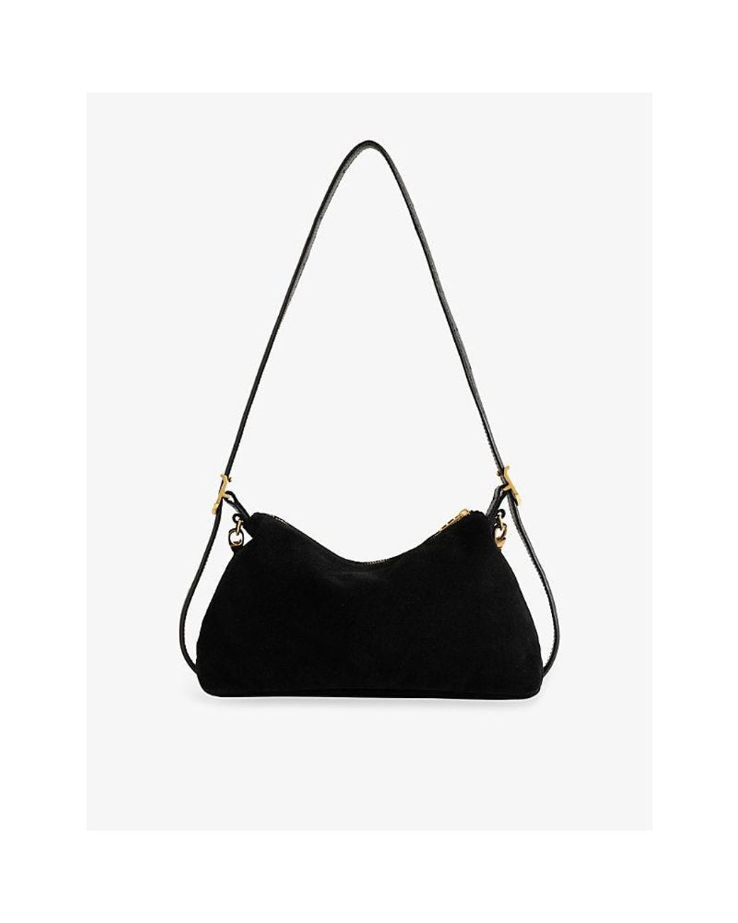 Zadig & Voltaire Black Jim Mini Suede Shoulder Bag