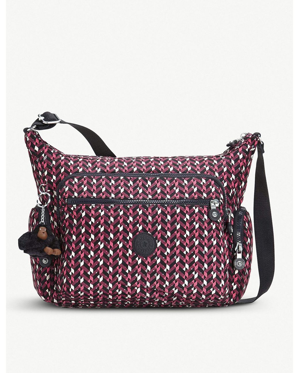 Kipling Gabbie Large Nylon Shoulder Bag in Pink Lyst