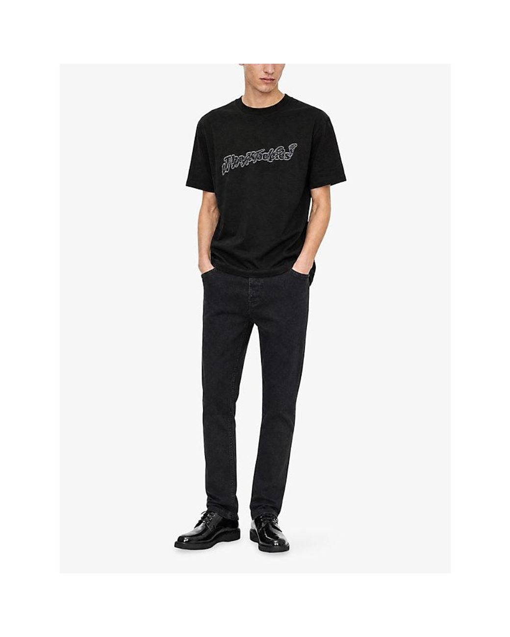 The Kooples Blue Straight-Leg Slim-Fit Stretch-Denim Jeans for men