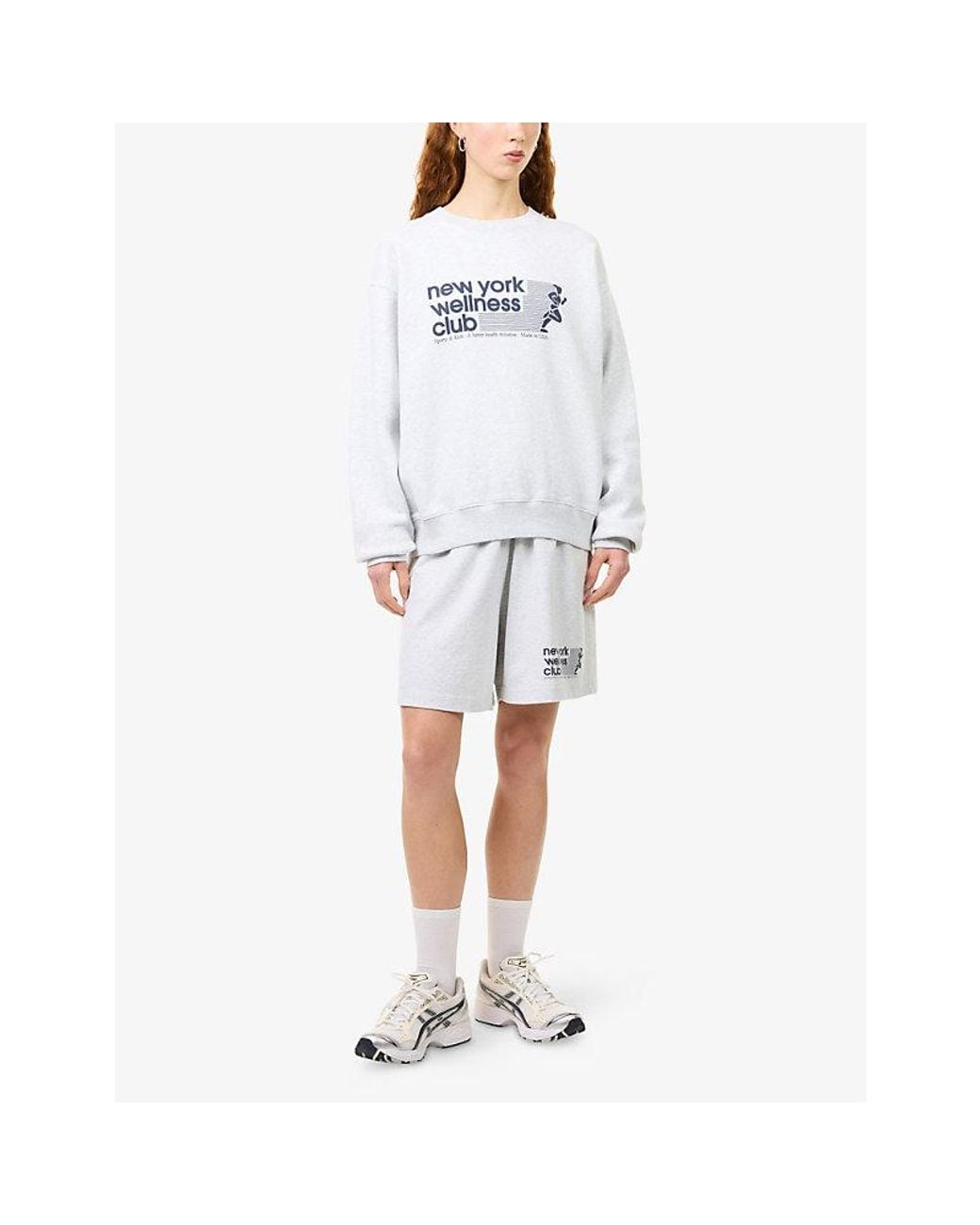Sporty & Rich Blue Wellness Club Crewneck Jersey Jumper