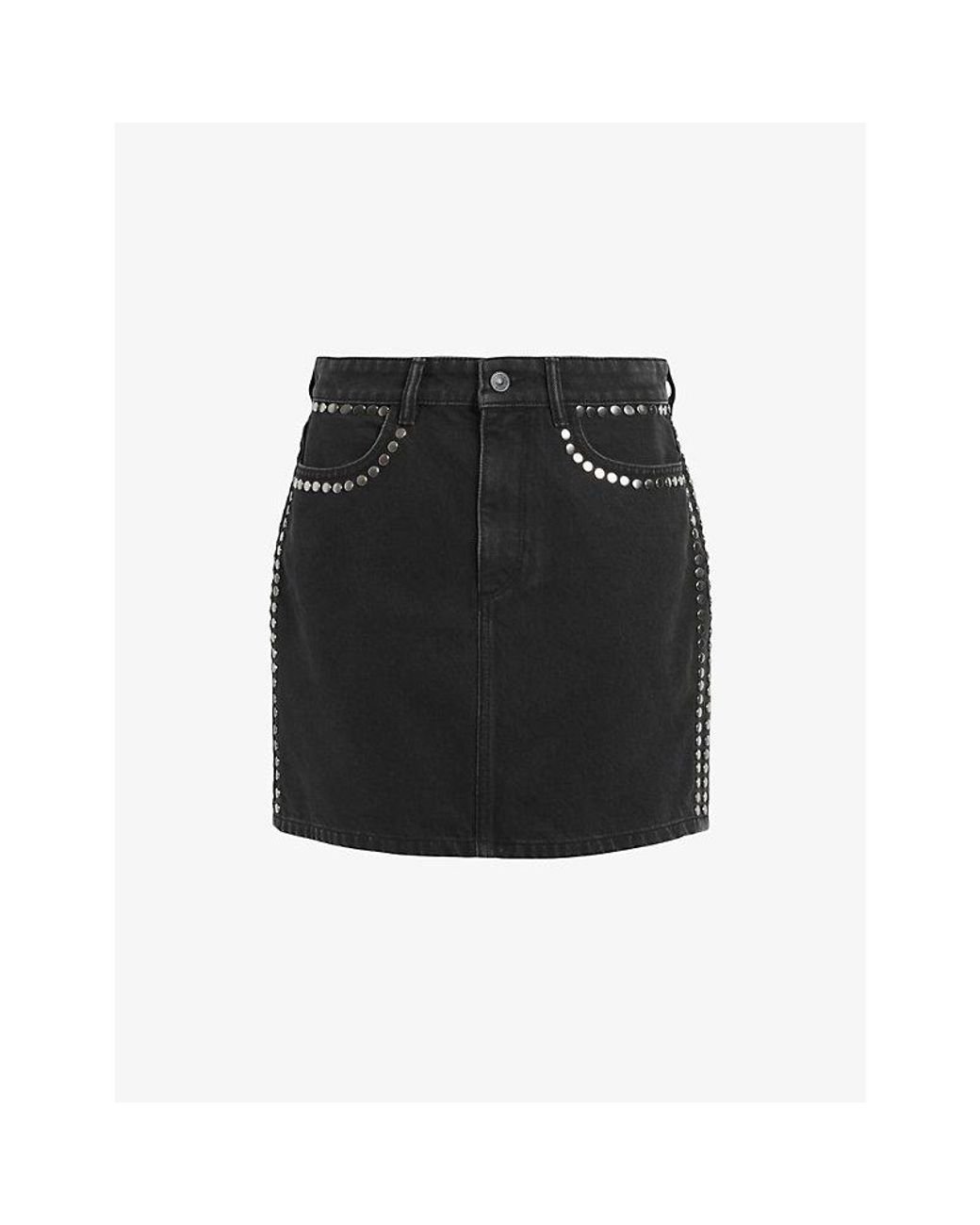 All saints denim skirt hot sale
