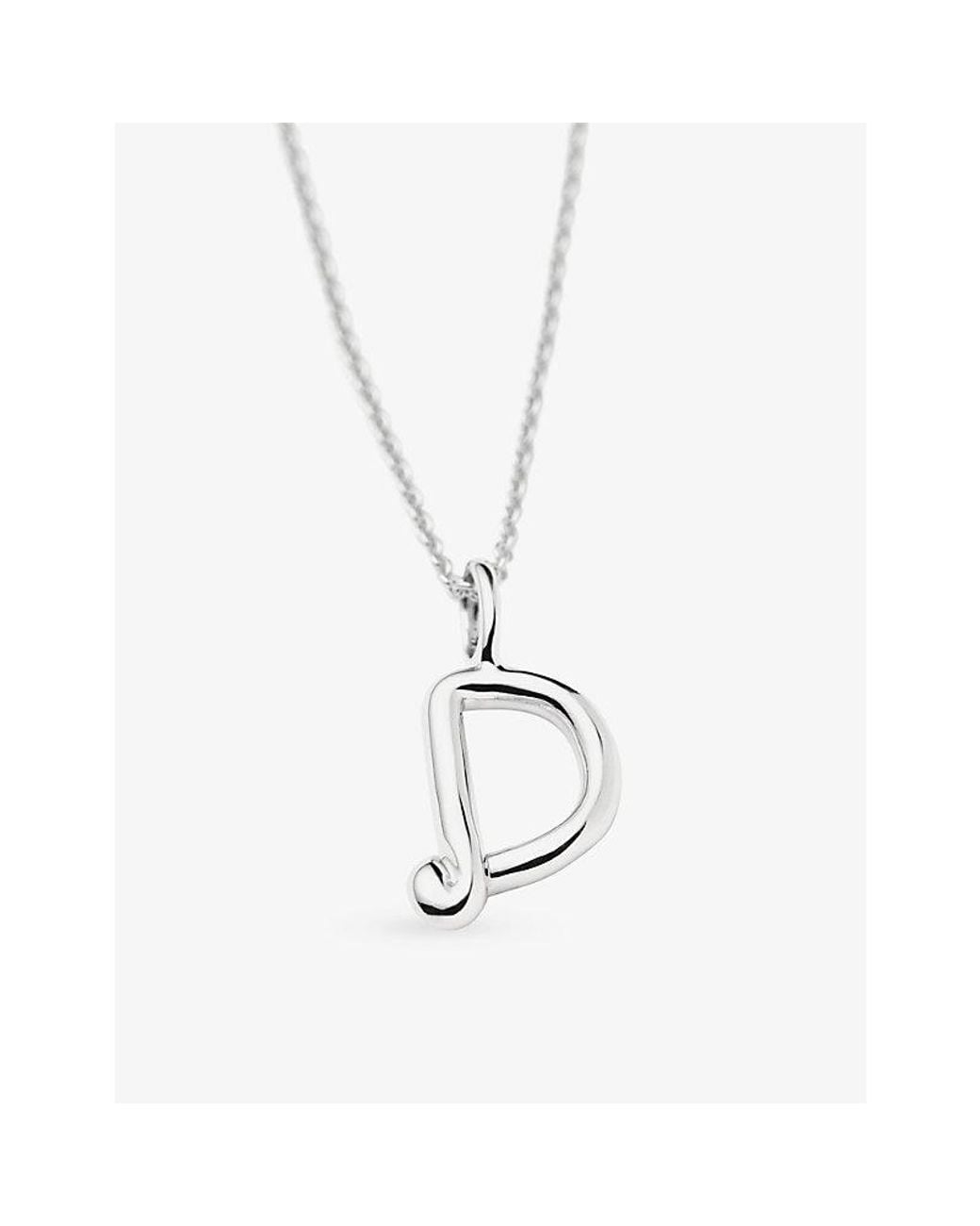 Missoma Metallic Curly Molten Mini Initial D-Plated Sterling- Necklace