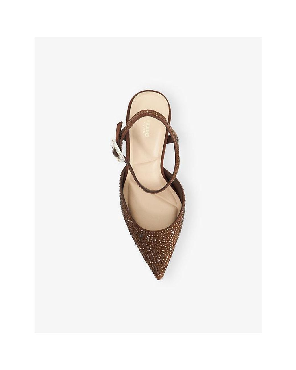 Dune White Compliments Crystal-Embellished Courts