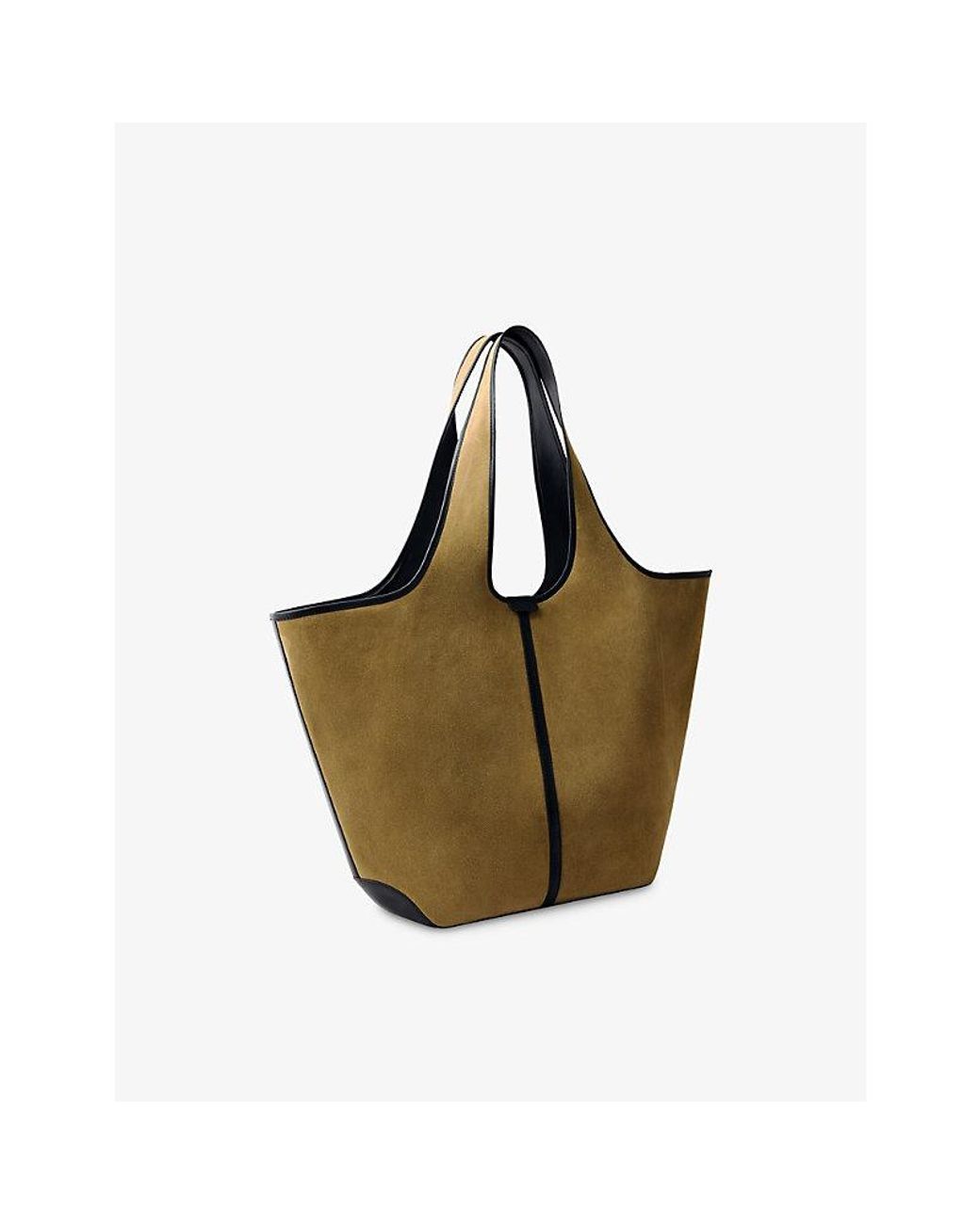 Soeur Brown Douce Suede And Leather Tote Bag