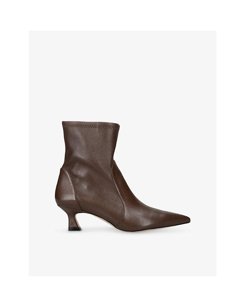 Stuart Weitzman Brown Vinnie 50 Leather Ankle Boots