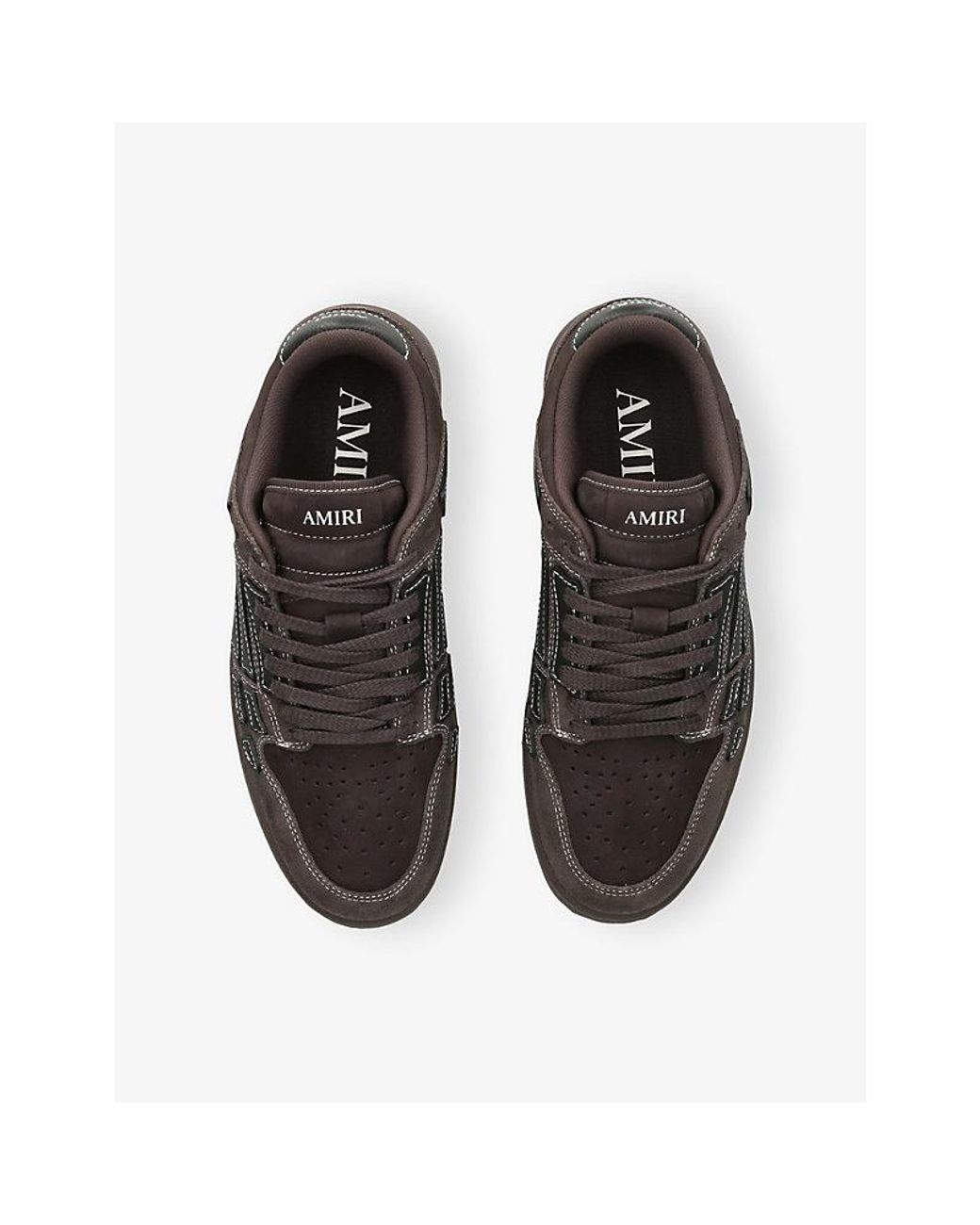 Amiri Black Skel Suede Trainers for men