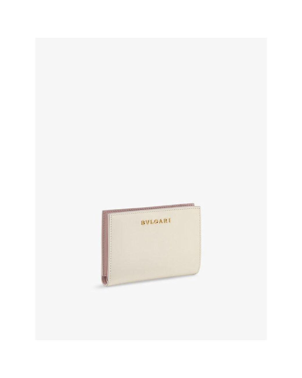 BVLGARI White Serpenti Forever Leather Card Holder