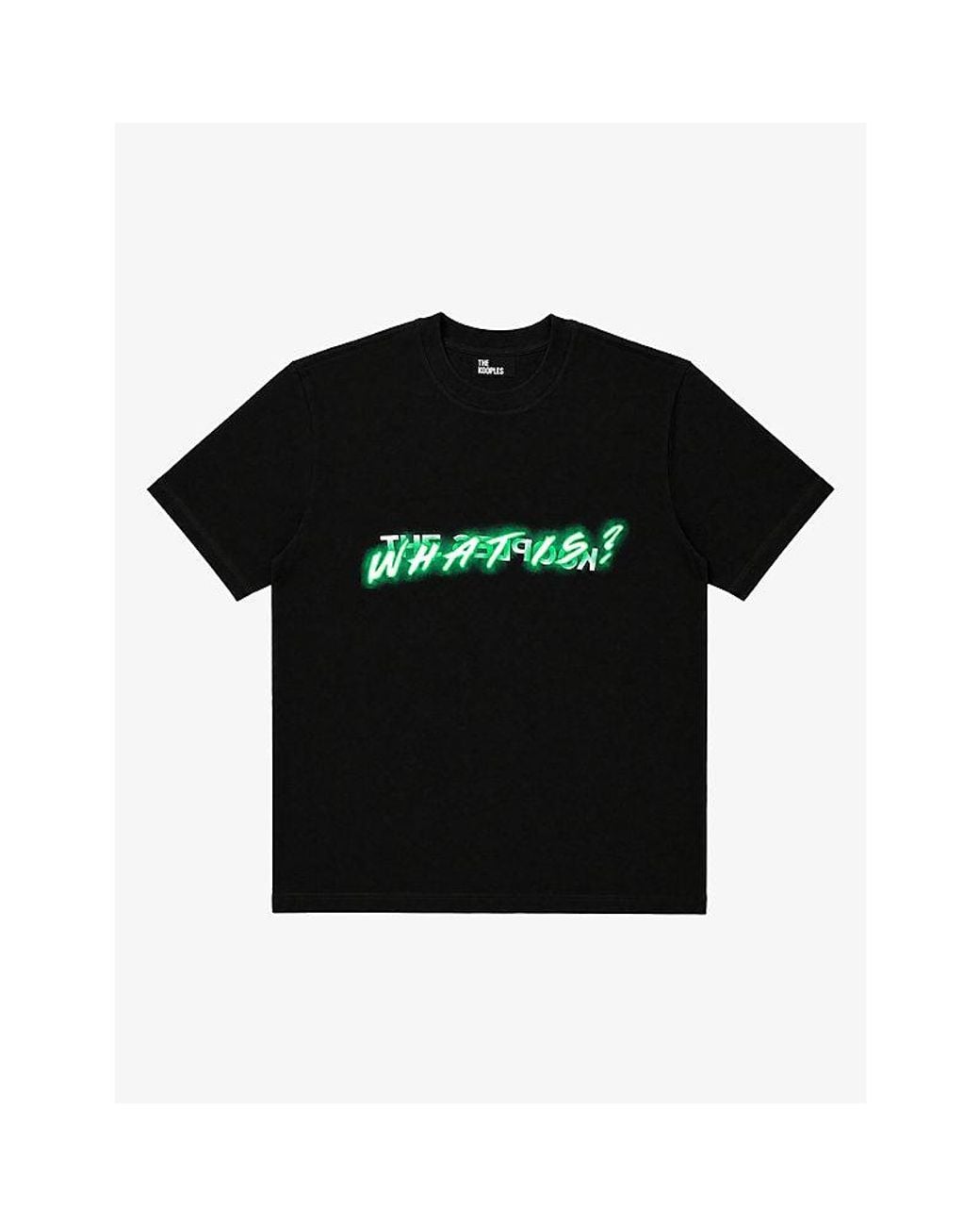 The Kooples Black Logo-Print Short-Sleeve Cotton T-Shirt for men