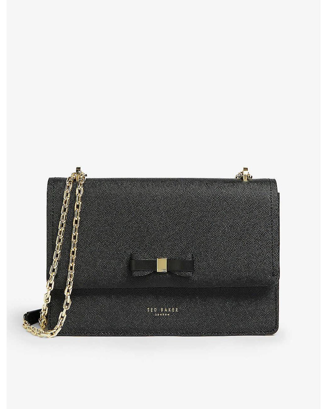 Black ted baker bag with bow shop