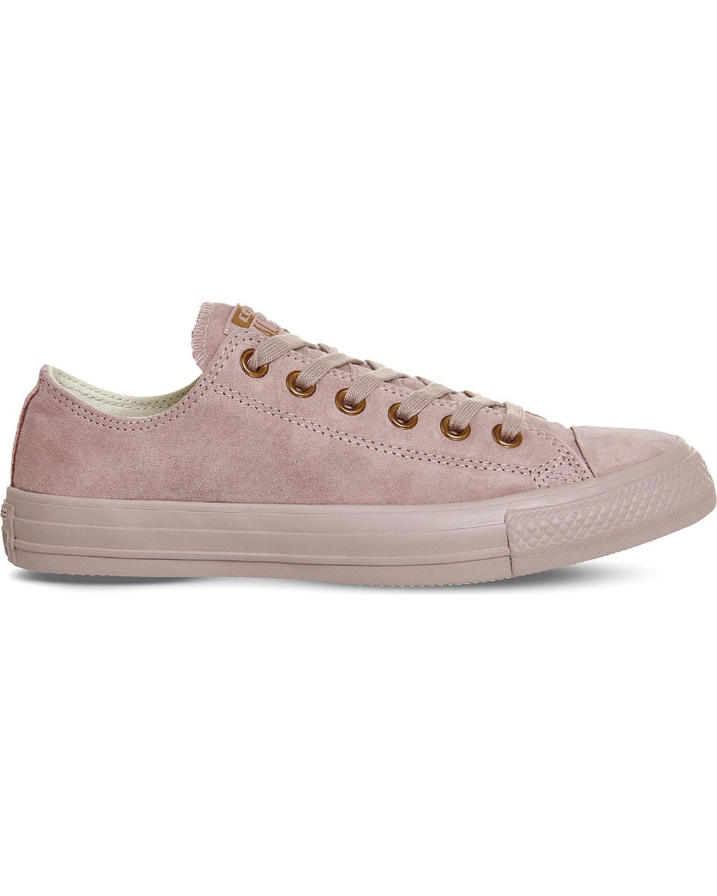 Converse All Star Suede Low-Top Sneakers in Lilac Rose Gold (Pink) | Lyst