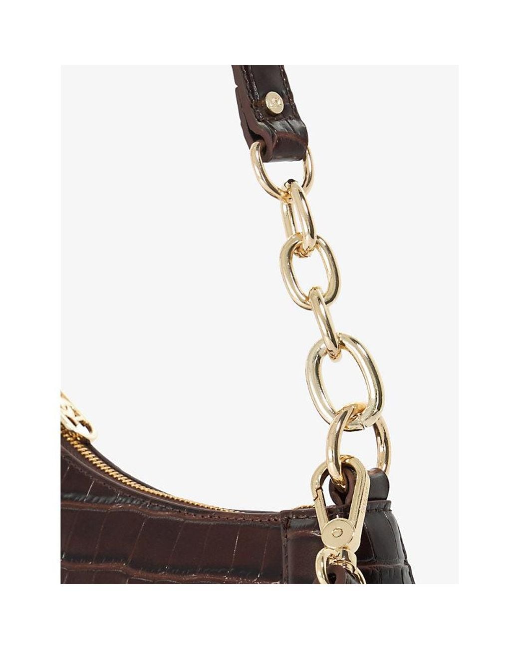 Dune Black Direction Small Leather Shoulder Bag
