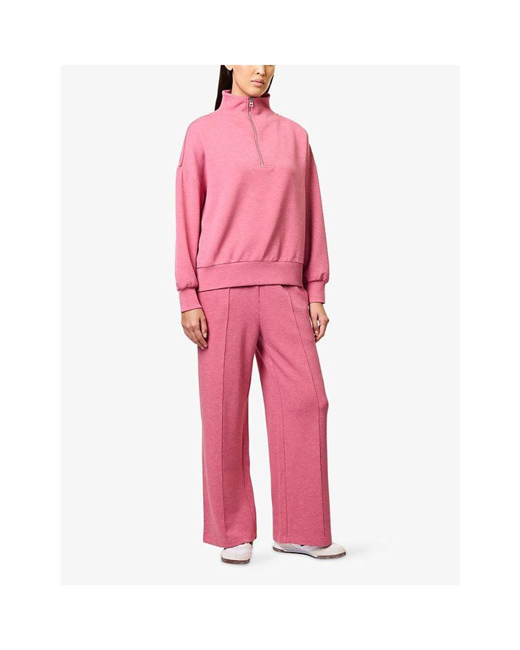 Varley Pink The Wide Leg Jersey Trousers