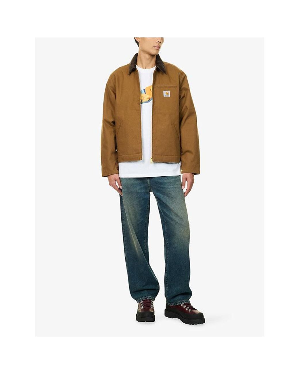 Carhartt Blue Aaron Tapered Cotton Denim Jeans for men