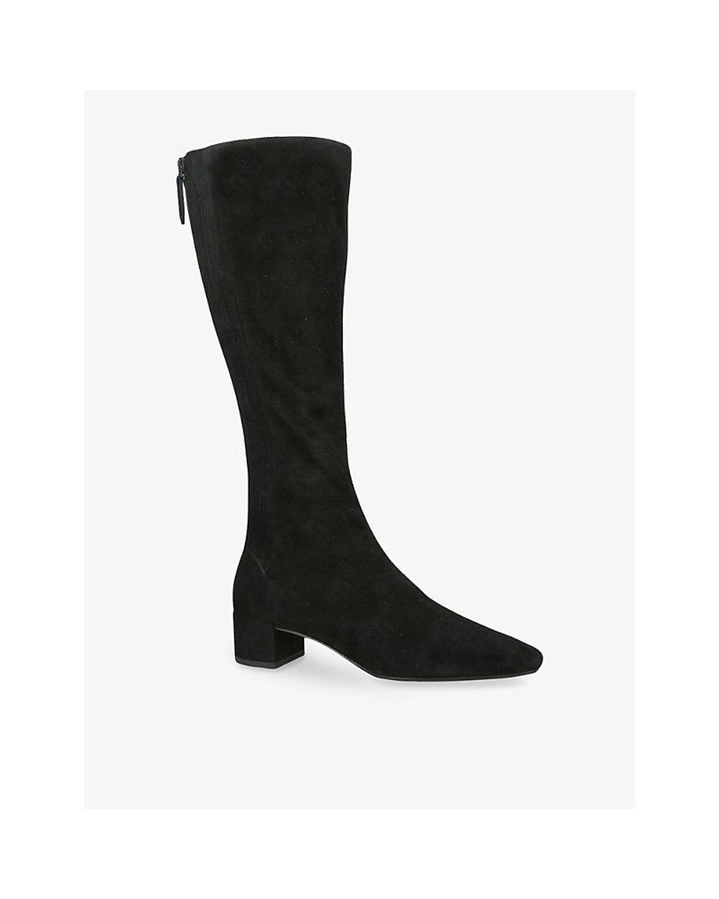 Aquazzura Black Saint Honore 35 Suede Knee-High Boots
