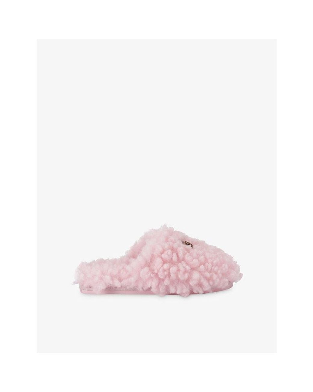 Kurt Geiger Pink Kensington Faux-Shearling Slippers