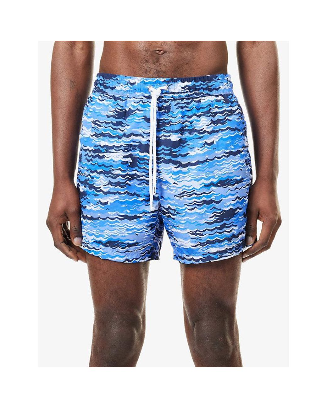 Missoni Blue Mid-Length Swim Shorts for men