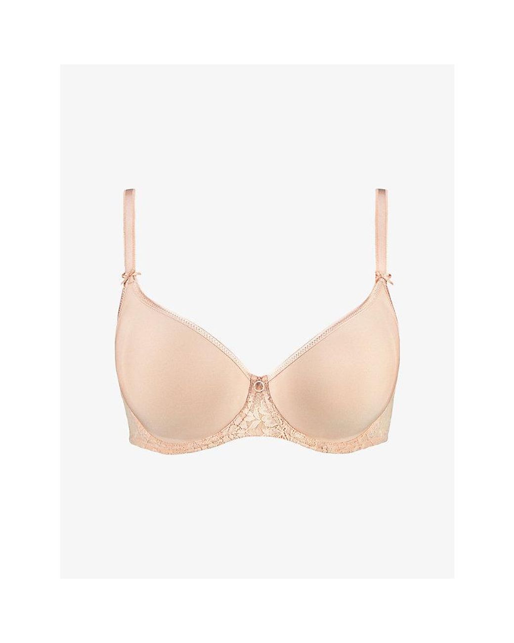 Aubade Pink Rosessence Lace-Trim Stretch-Woven Bra