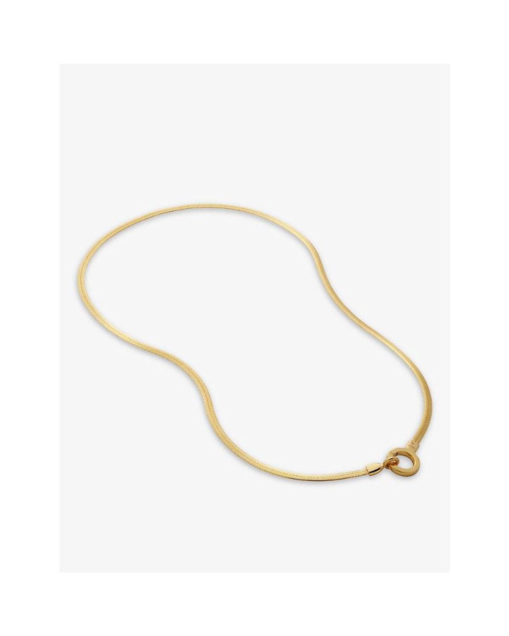 Monica Vinader Metallic Snake 18Ct-Plated Vermeil Sterling- Chain Necklace