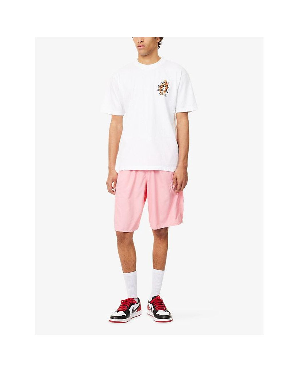 ANTI SOCIAL SOCIAL CLUB White Koi Logo-Print Cotton T-Shirt for men