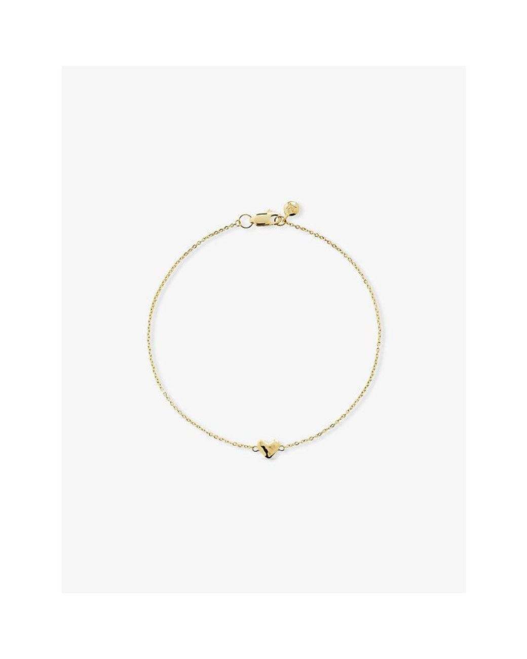 Monica Vinader Metallic Mini Heart 14Ct Chain Bracelet