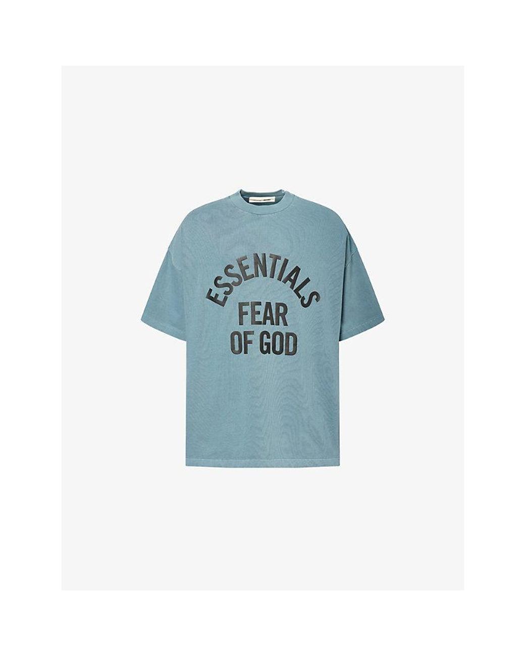 Fear Of God Blue Campus '90S Brand-Print Cotton-Jersey T-Shirt for men