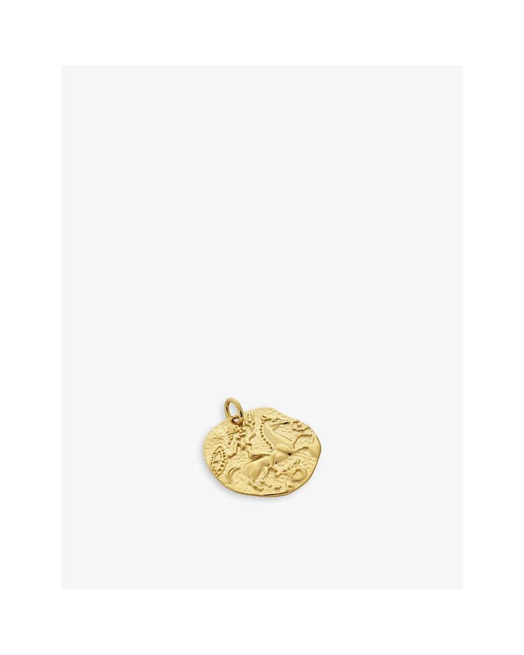 Monica Vinader Metallic Goddess 18Ct-Plated Vermeil Sterling- Pendant Charm