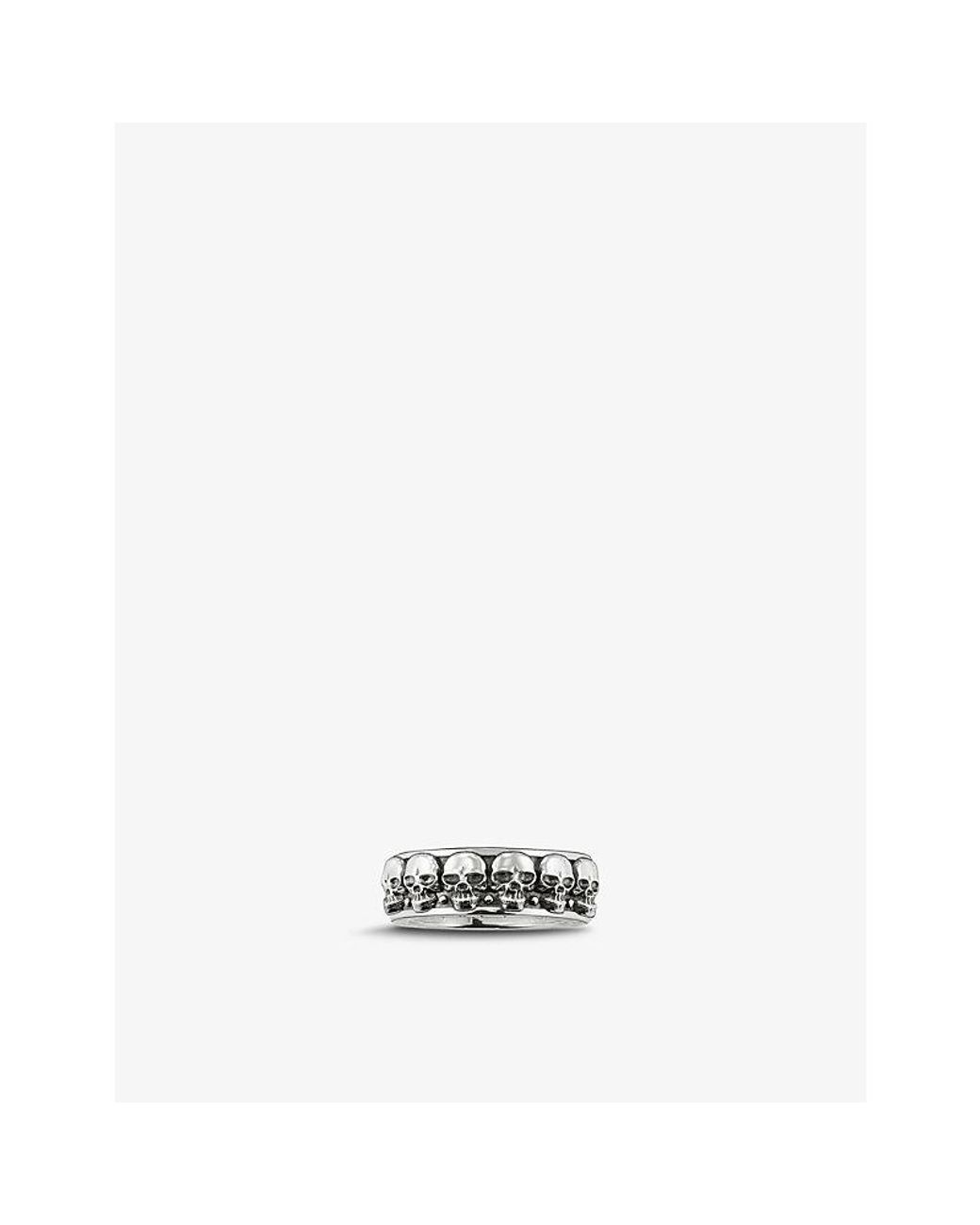Thomas Sabo White Skull Band Sterling- Ring