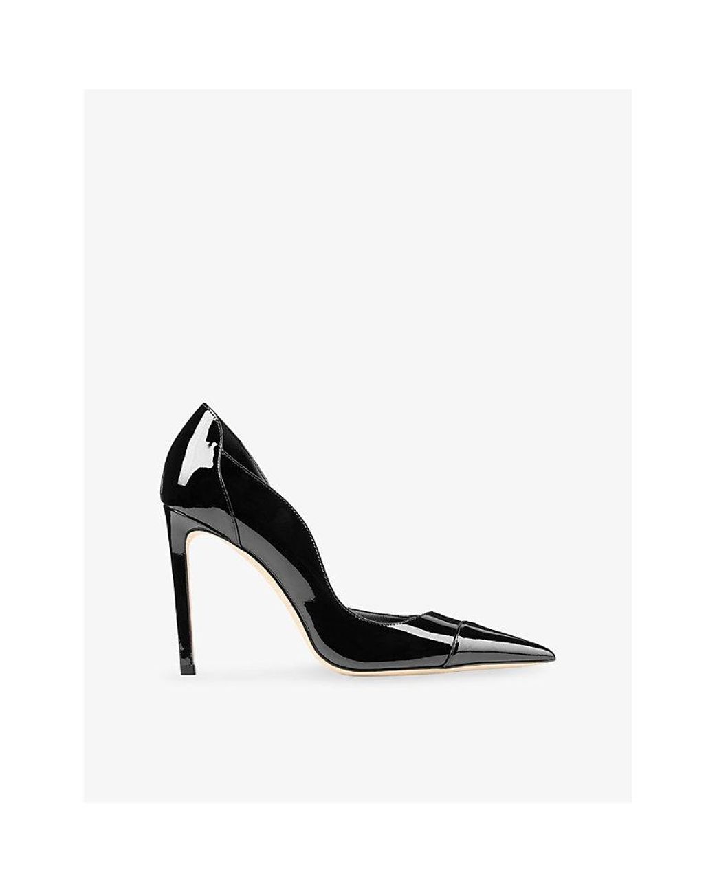 Jimmy Choo Black Brigitte 100 Patent Leather Heels