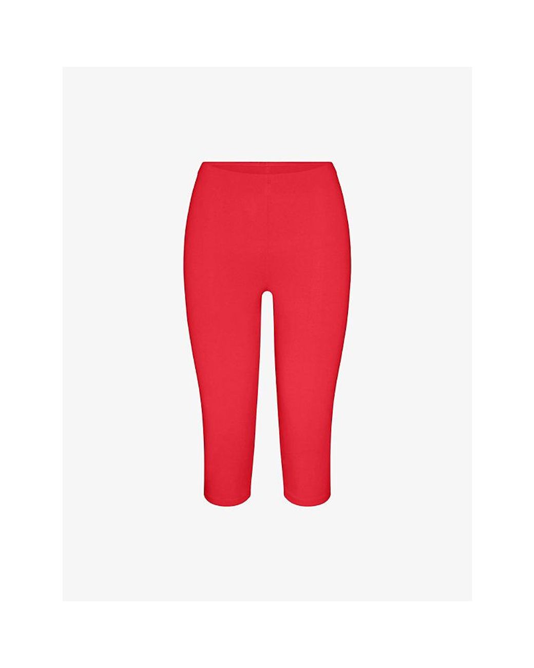 Skims Red Smooth Layers Cropped Stretch-Modal Trousers
