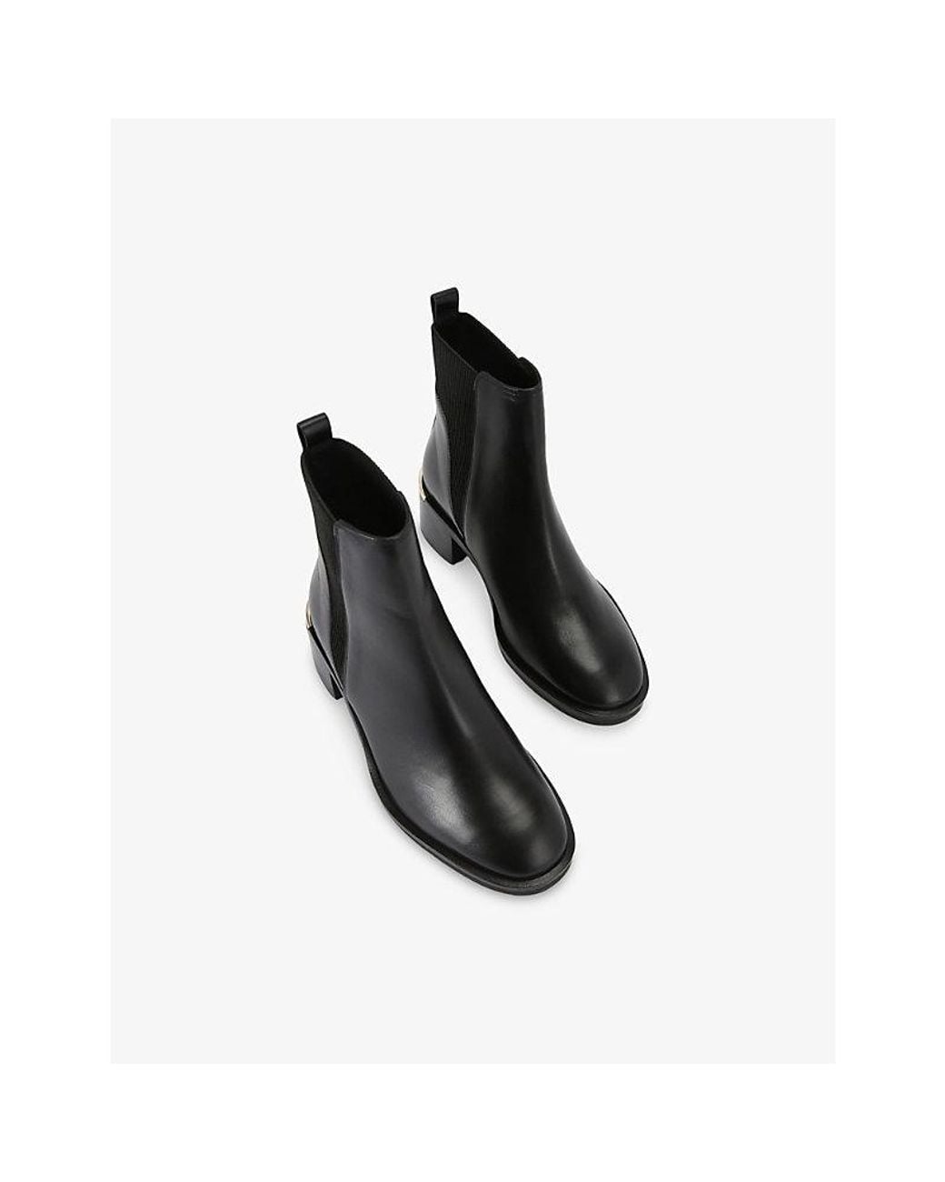 Carvela Kurt Geiger Black Liberty Leather Heeled Ankle Boots