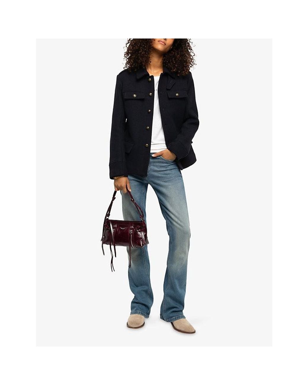 Zadig & Voltaire Blue Four-Pocket Wool-Blend Jacket