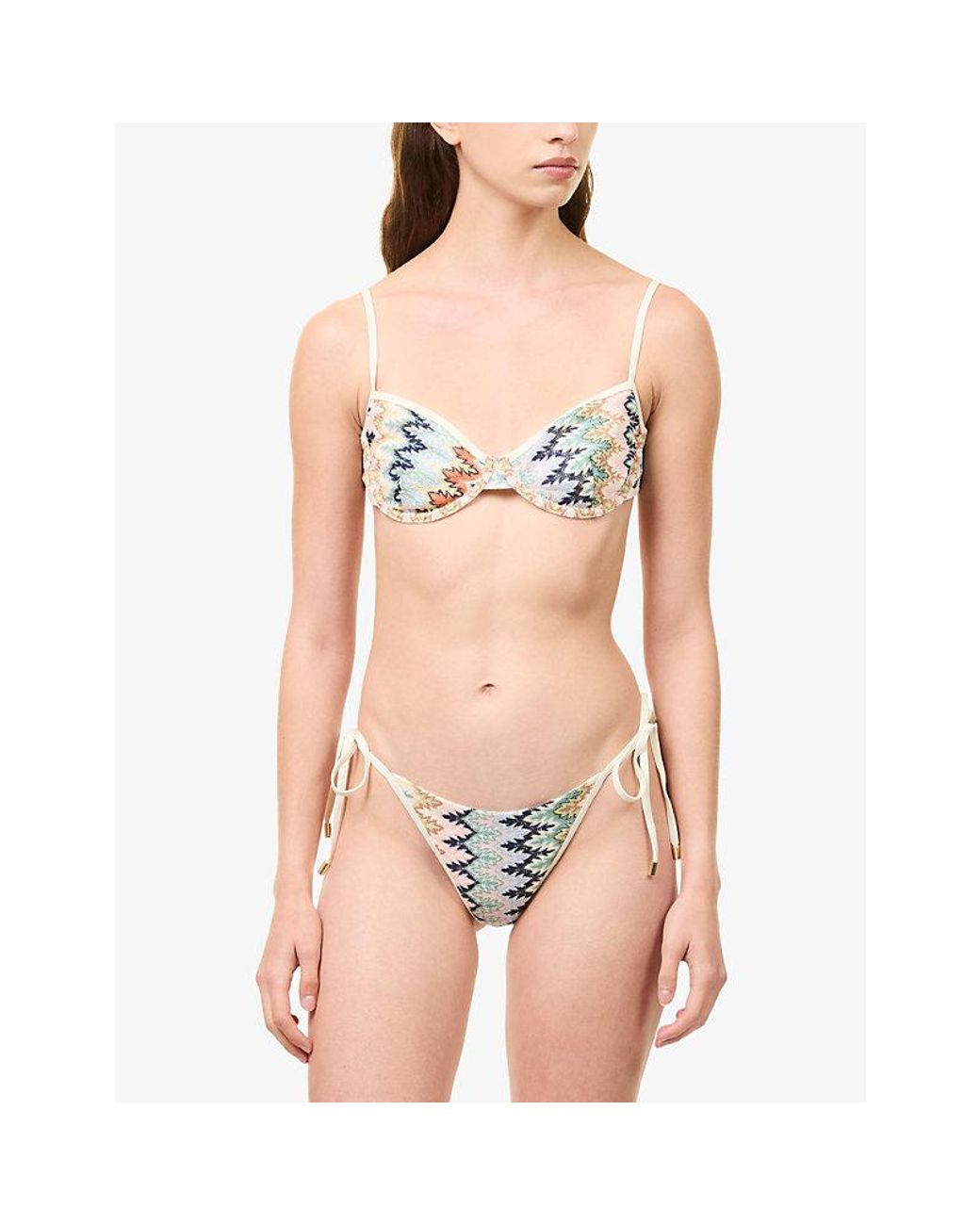 Cheap Monday White Palma Tie-Side Bikini Bottoms
