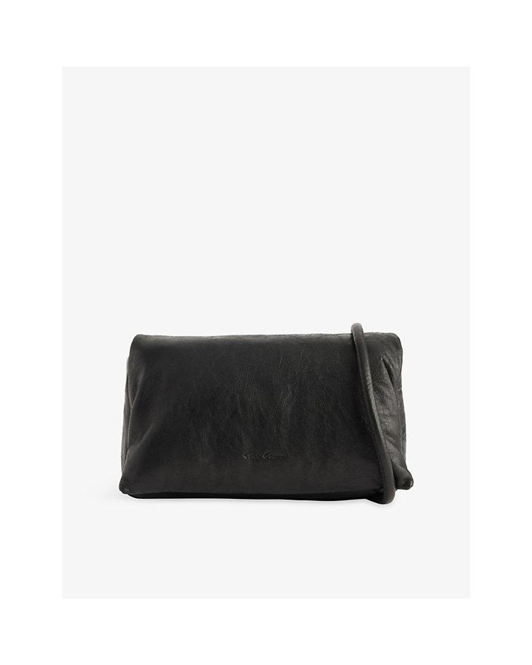Rick Owens Black Pillow Leather Shoulder Bag