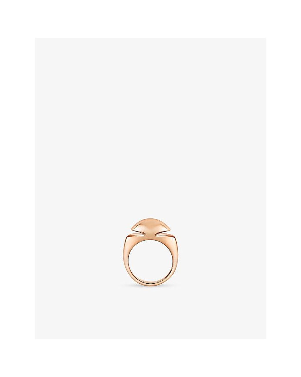 BVLGARI White Cabochon 18Ct Rose- Ring