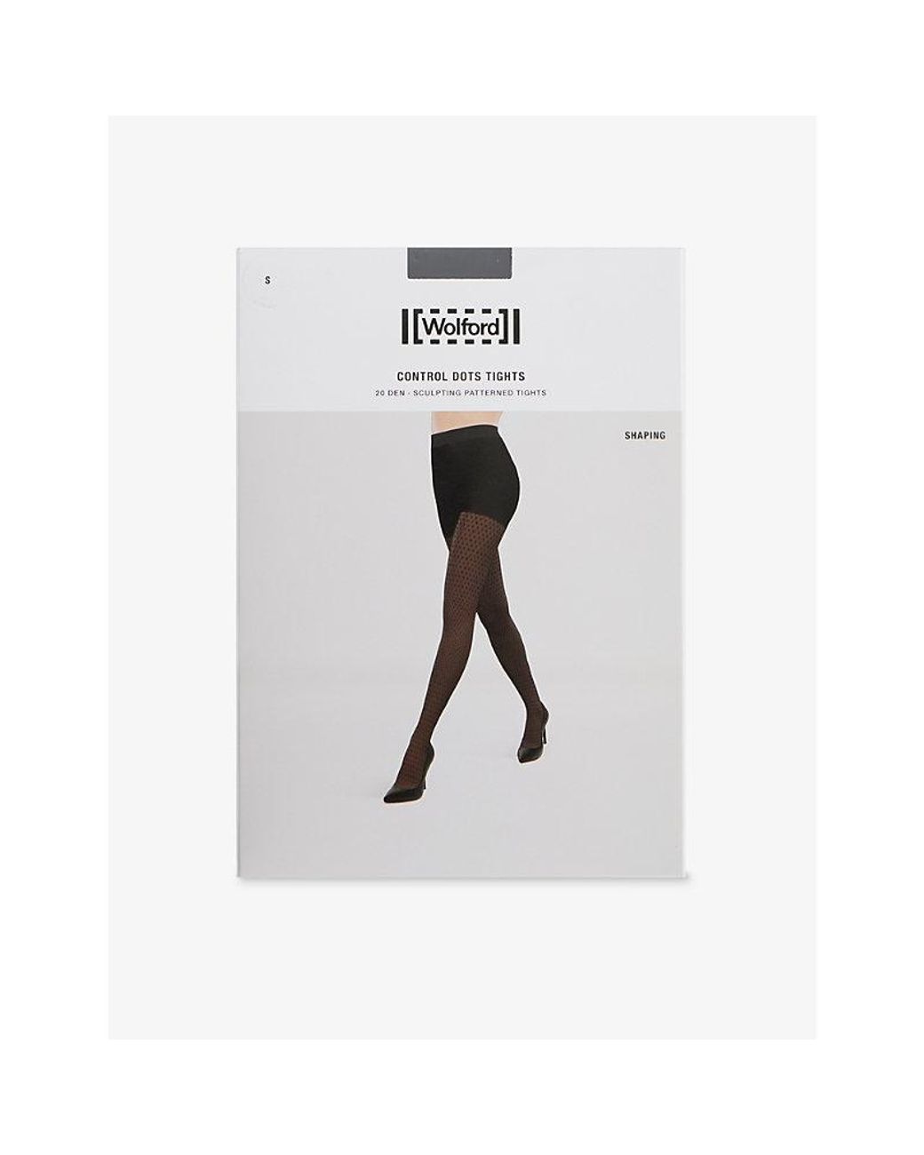 Wolford Control Dot-pattern High-rise Stretch-woven Tights in White | Lyst