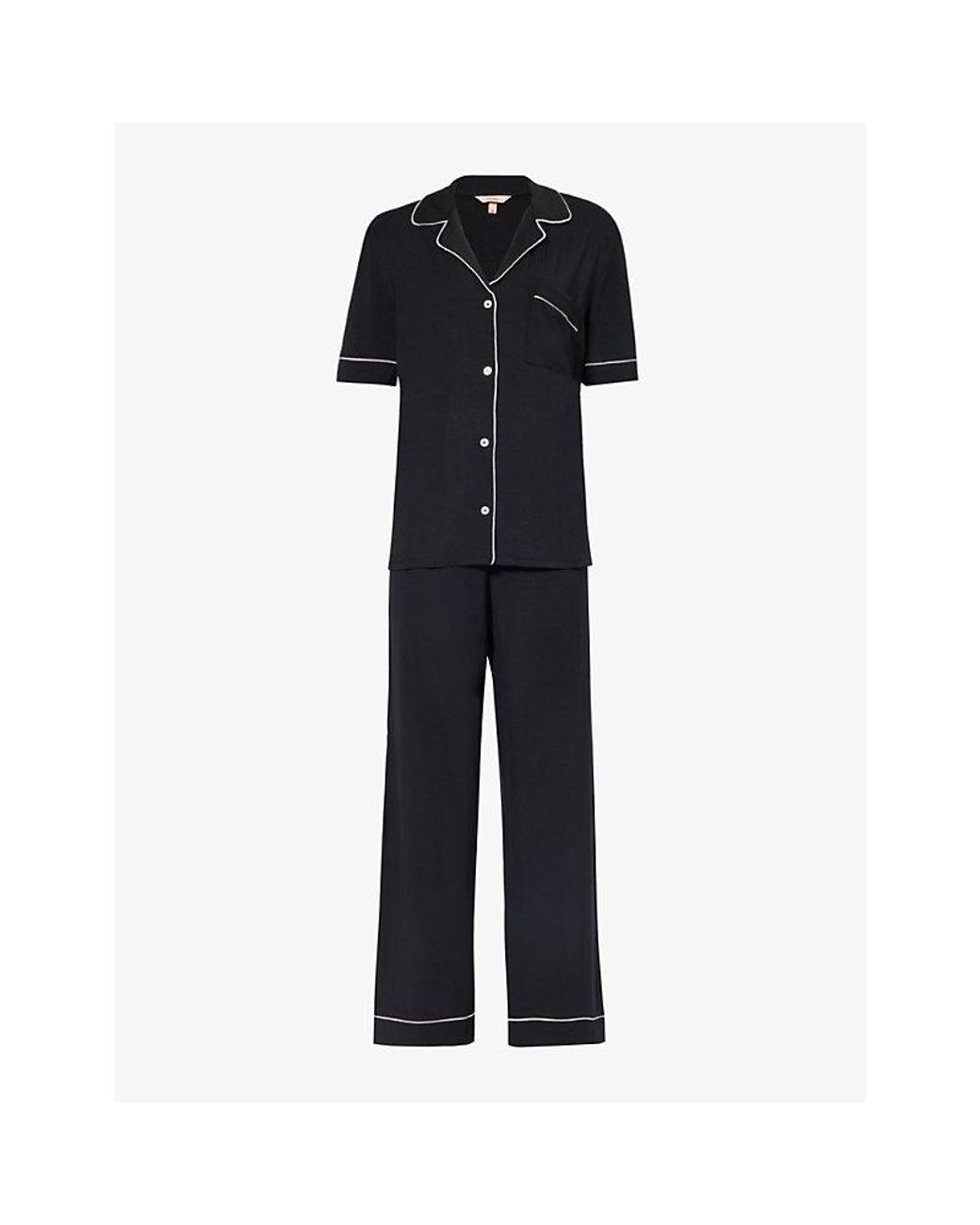 Eberjey Black Gisele Stretch-Woven Pyjama Set