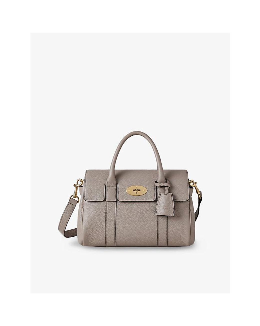Mulberry Gray Bayswater Satchel Small Leather Top-Handle Bag