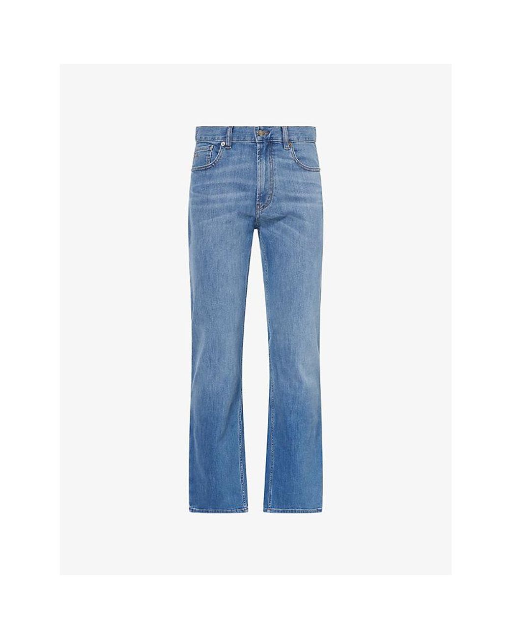 Emporio Armani Blue Straight-Leg Denim Jeans for men
