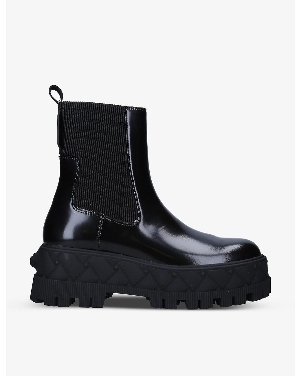 Geiger Leather Chelsea Boots in Black | Lyst