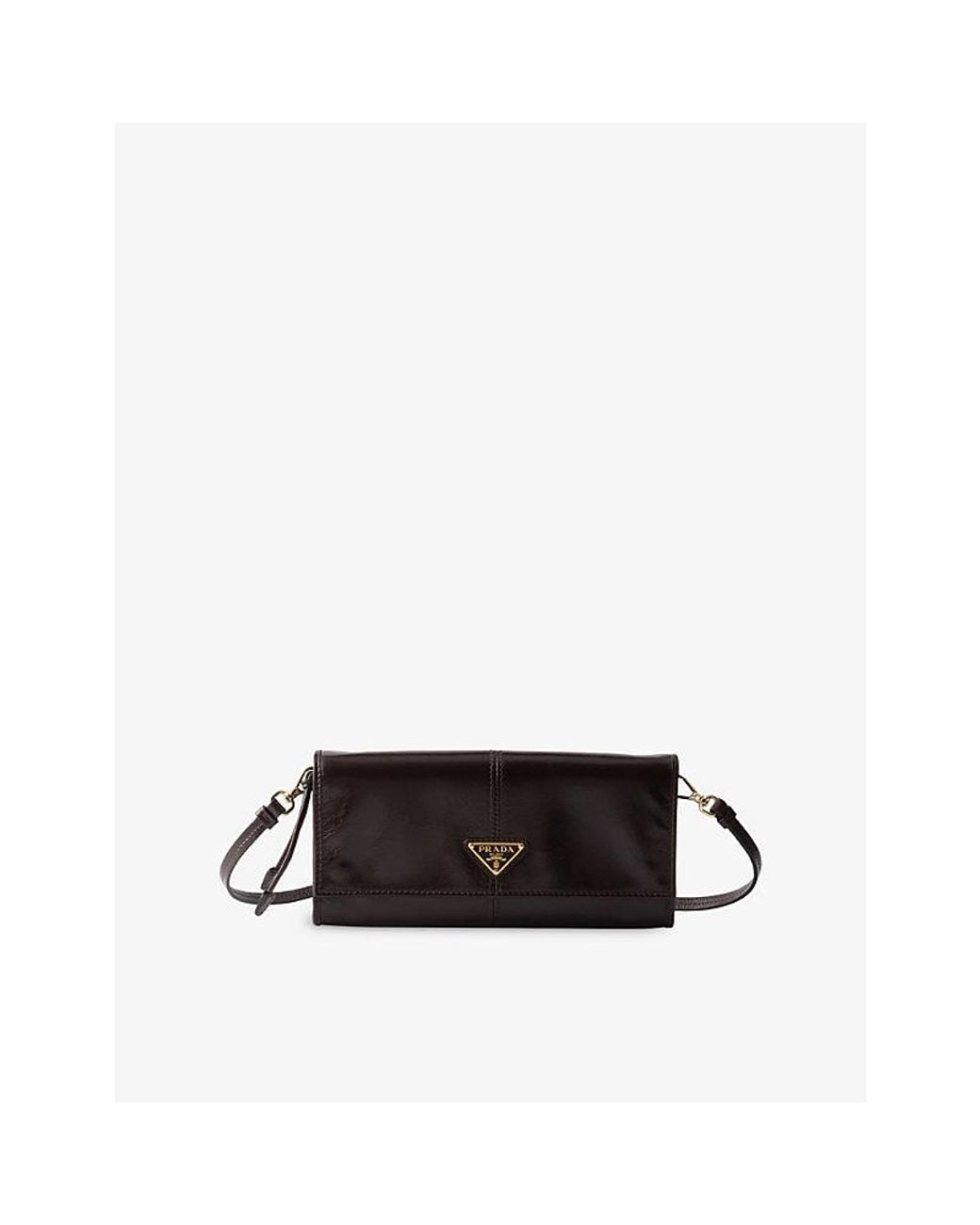 Prada Black Logo-Embellished Leather Wallet