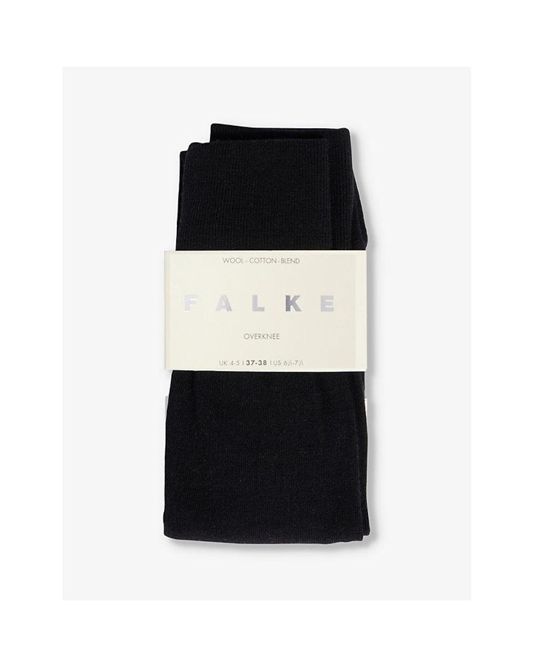 Falke Black Softmerino Stretch-Wool Blend Over-Knee Socks