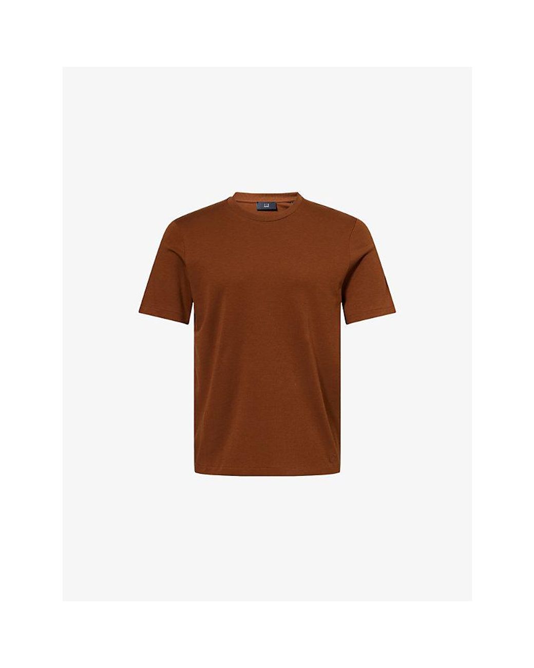 Dunhill Brown Cypher Short-Sleeve Cotton T-Shirt for men