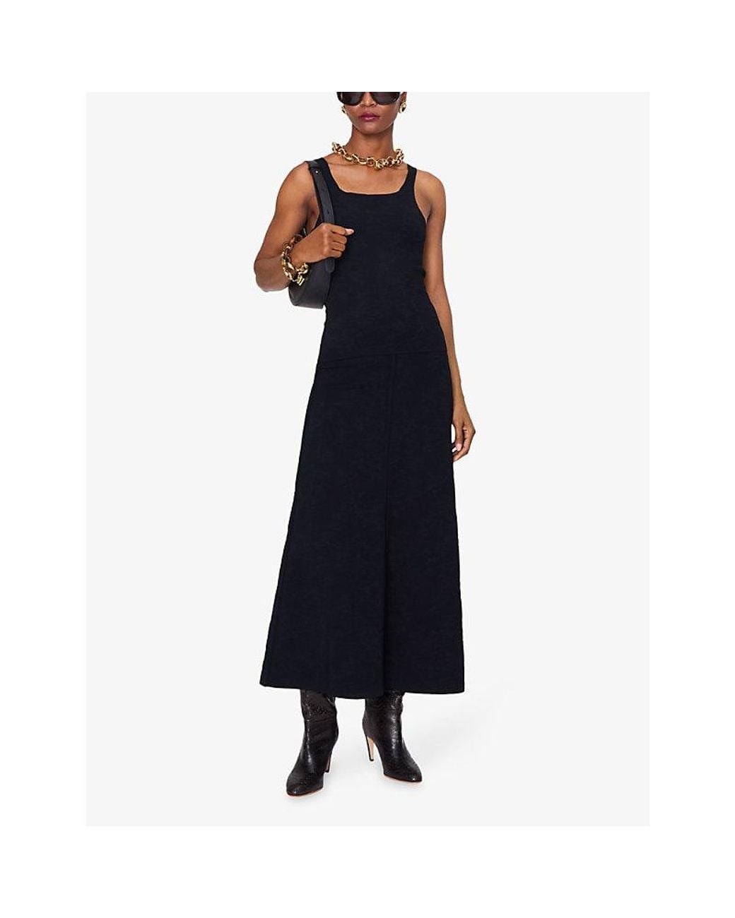 Joseph Black Joann Jacquard Milano Woven Tank Top