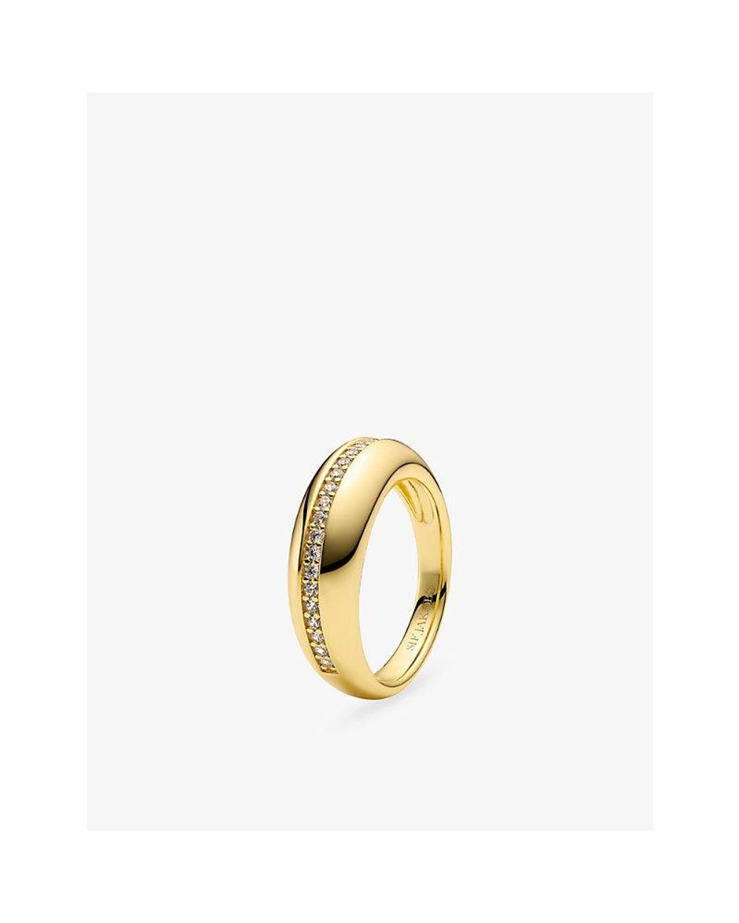 Sif Jakobs Metallic Palermo 18Ct- Plated Sterling- And Cubic Zirconia Ring