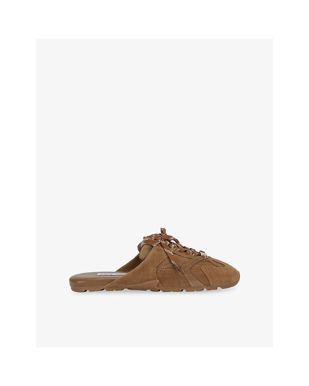 Steve Madden Brown Asiel Suede Backless Trainers