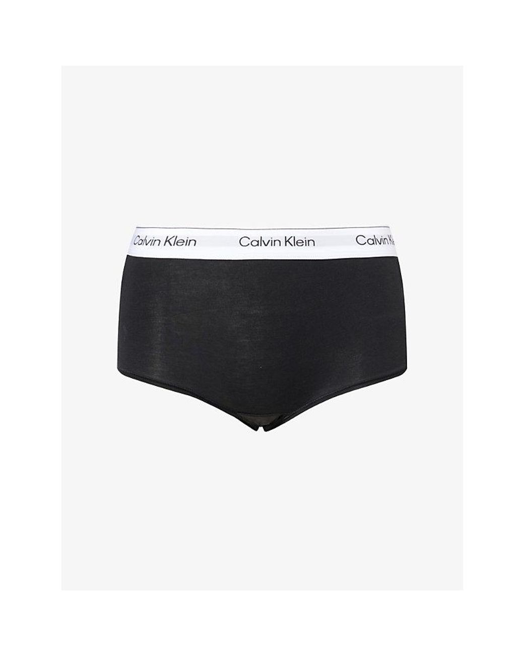 Calvin Klein Black Icon Boyshort Cotton-Modal Jersey Briefs