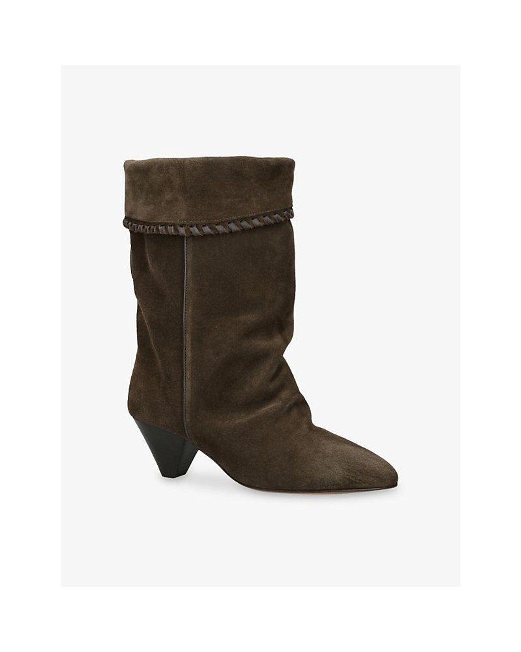 Isabel Marant Brown Dalby Heeled Suede Boots