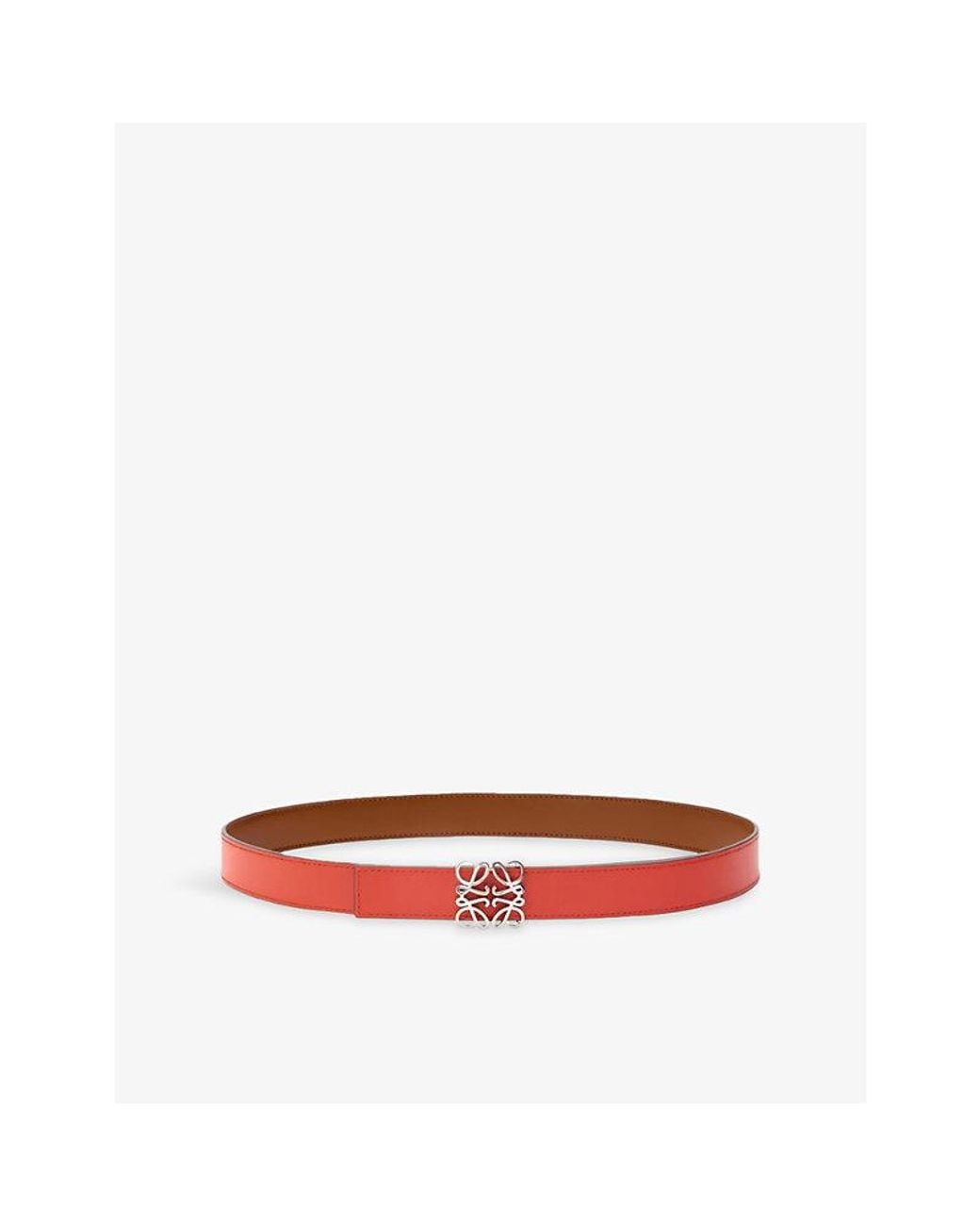 Loewe Red Anagram Reversible Leather Belt